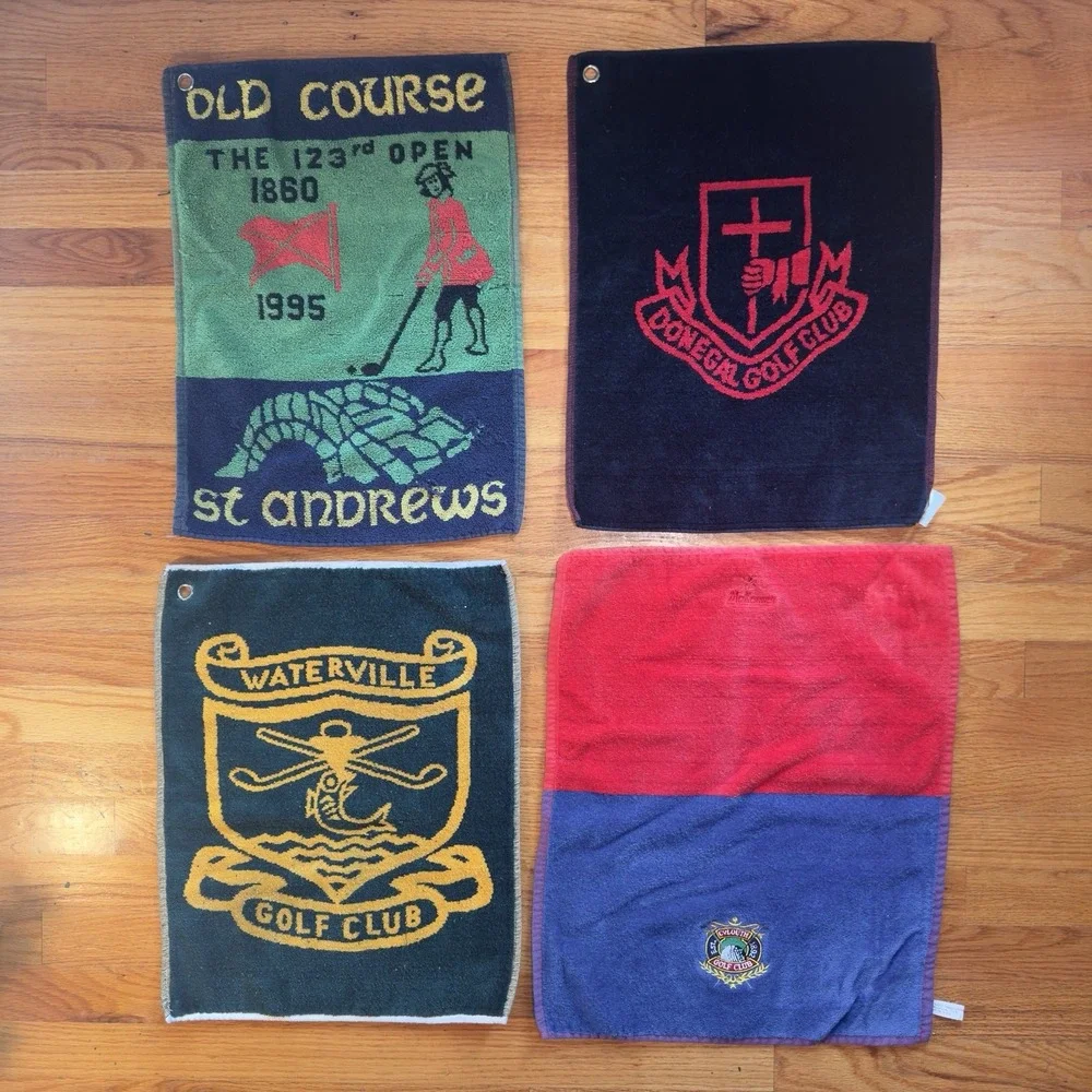 4 VTG Golf Bag Towels Donegal Old Course 123rd Open Waterville Cylouth Golf Club